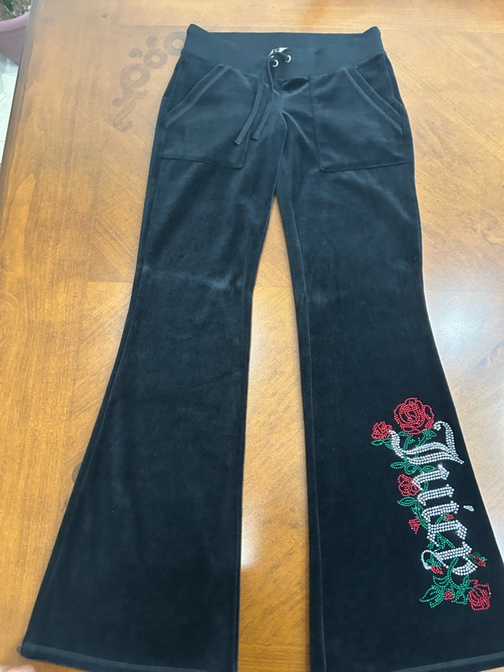 Juicy Couture Y2K Black Velour Sweatpants